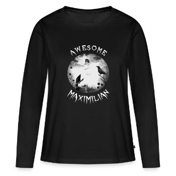Maximilian Birthday Max - Women's Premium Organic Long Sleeve Shirt - black - Front - Julia (174cm)