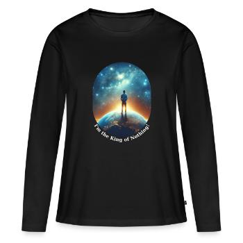 Ich bin der König des Nichts - Frauen Premium Bio Langarmshirt - Schwarz - Vorne - Julia (174cm)
