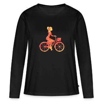 shopping - Women's Premium Organic Long Sleeve Shirt - black - Front - Julia (174cm)