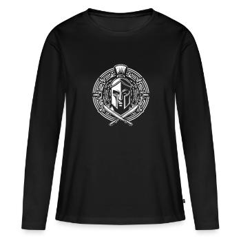 Guerrier spartiate Gladiateur romain de Sparte - T-shirt manches longues Premium bio Femme - noir - Devant - Julia (174cm)