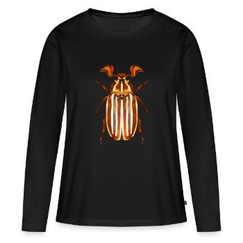 Coléoptère de la pastèque - T-shirt manches longues Premium bio Femme - noir - Devant - Julia (174cm)