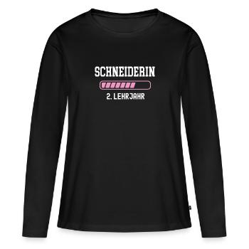Schneiderin Ausbildung 2 Lehrjahr zweites Jahr 2. - Frauen Premium Bio Langarmshirt - Schwarz - Vorne - Julia (174cm)