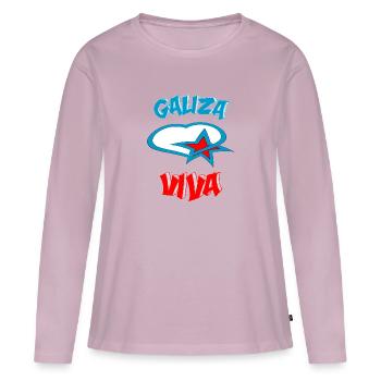 Galiza Viva 2022 - Women's Premium Organic Long Sleeve Shirt - dusky pink - Front - Julia (174cm)
