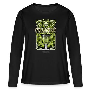 Absinthe - The Green Fairy - Women's Premium Organic Long Sleeve Shirt - black - Front - Julia (174cm)
