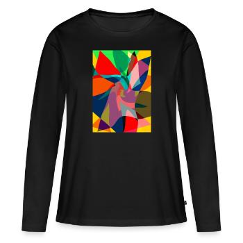 Abstract painting. Abstract paint - Women's Premium Organic Long Sleeve Shirt - black - Front - Julia (174cm)