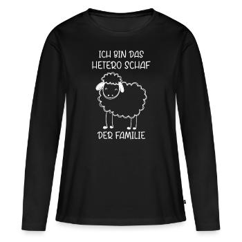 Ich Bin Das Hetero Schaf der familie - Frauen Premium Bio Langarmshirt - Schwarz - Vorne - Julia (174cm)