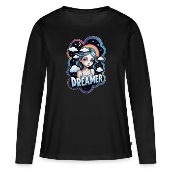 Dreamer - Dreamer - Dreamer - Dream - Reverie - Women's Premium Organic Long Sleeve Shirt - black - Front - Julia (174cm)