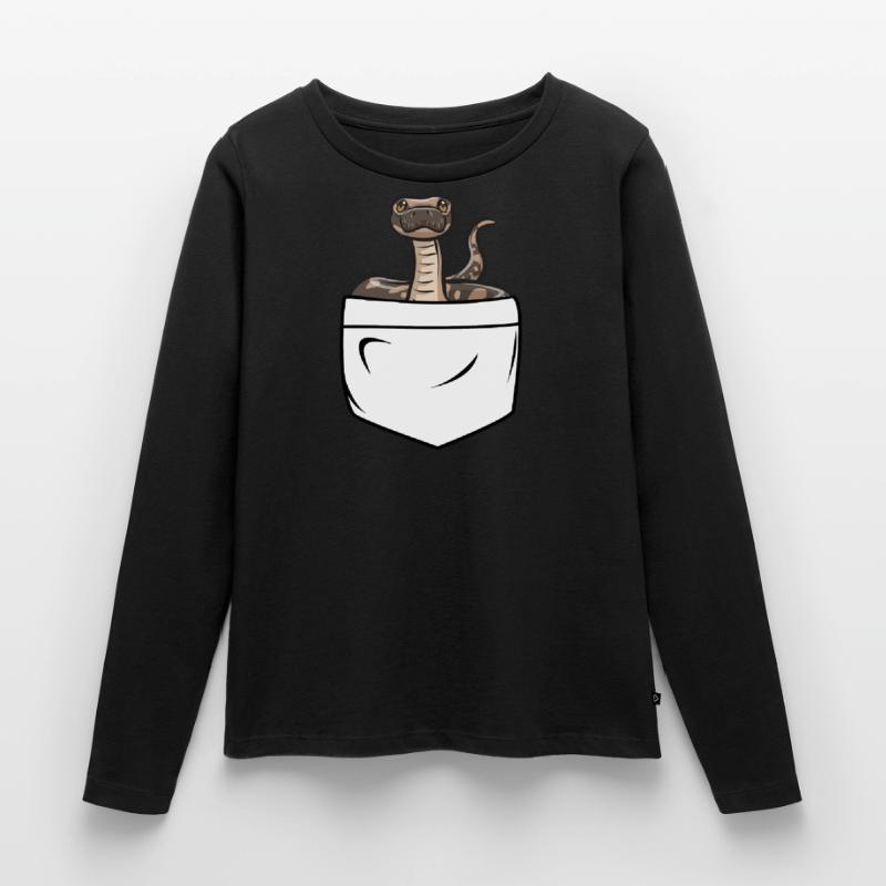 Ball Python Snake King Python T-shirt manches longues Premium bio Femme