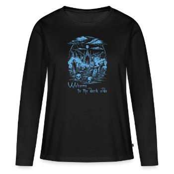 Welcome to the dark side 01 - Frauen Premium Bio Langarmshirt - Schwarz - Vorne - Julia (174cm)