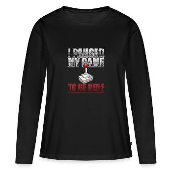Gamer - Women's Premium Organic Long Sleeve Shirt - black - Front - Julia (174cm)