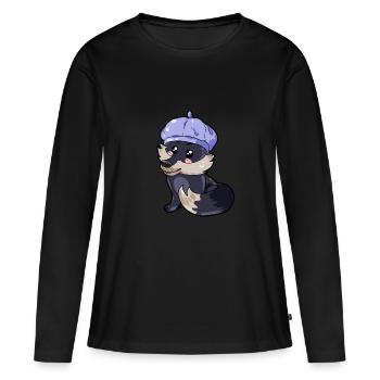 Maler Wolf - Frauen Premium Bio Langarmshirt - Schwarz - Vorne - Julia (174cm)