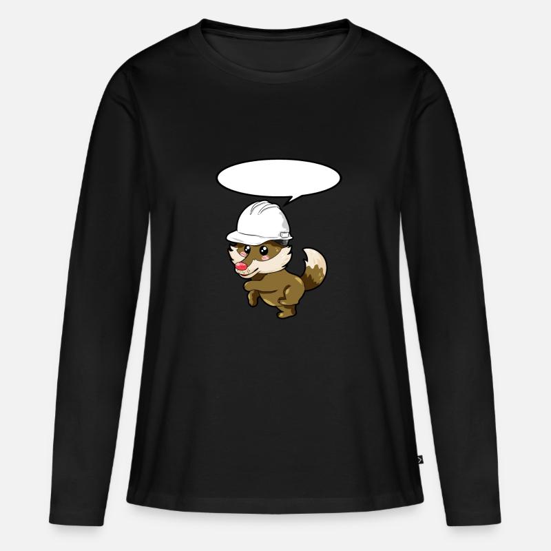 Ingeneur Wolf - Frauen Premium Bio Langarmshirt - Schwarz
