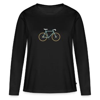 Route / Simple Speed Bike / - T-shirt manches longues Premium bio Femme - noir - Devant - Julia (174cm)