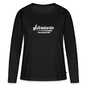 Schreinerin in Ausbildung Azubine Schreiner Azubi - Frauen Premium Bio Langarmshirt - Schwarz - Vorne - Julia (174cm)