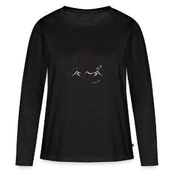 Faites confiance à votre cerveau méditant dans votre intestin - T-shirt manches longues Premium bio Femme - noir - Devant - Julia (174cm)