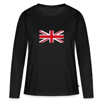 Union jack - T-shirt manches longues Premium bio Femme - noir - Devant - Julia (174cm)