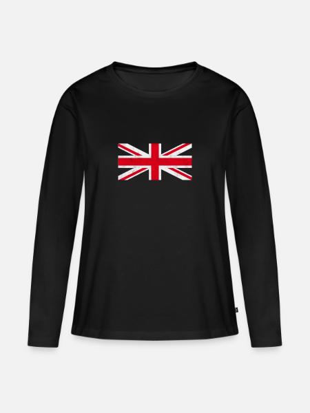 Union Jack - Women's Premium Organic Long Sleeve Shirt - black
