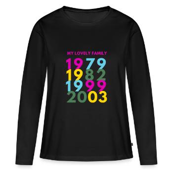 my lovely family .. in Jahren. Deine Familie - Frauen Premium Bio Langarmshirt - Schwarz - Vorne - Julia (174cm)