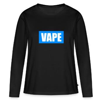 Vape blau- Vapen Dampfen - Frauen Premium Bio Langarmshirt - Schwarz - Vorne - Julia (174cm)