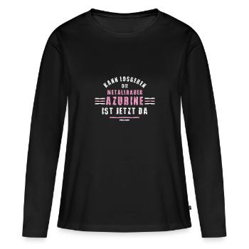 Metallbauer Azubine Ausbildung Lehre Metallbauerin - Frauen Premium Bio Langarmshirt - Schwarz - Vorne - Julia (174cm)