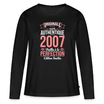 18th Birthday - Original - 2007 - Women's Premium Organic Long Sleeve Shirt - black - Front - Julia (174cm)