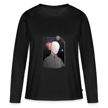 Science-fiction Galaxy - T-shirt manches longues Premium bio Femme - noir - Devant - Julia (174cm)