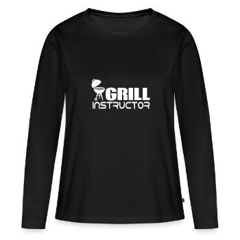 Grill Instructor [white] - Frauen Premium Bio Langarmshirt - Schwarz - Vorne - Julia (174cm)
