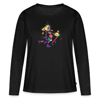 Musique Boîte De Placement Fête Fête Accessoires Tenue - T-shirt manches longues Premium bio Femme - noir - Devant - Julia (174cm)