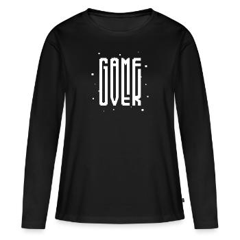Fin du jeu - T-shirt manches longues Premium bio Femme - noir - Devant - Julia (174cm)