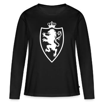 Bouclier de chevalier de + lion et la couronne 1c - T-shirt manches longues Premium bio Femme - noir - Devant - Julia (174cm)
