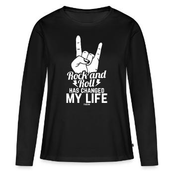 rocker - Women's Premium Organic Long Sleeve Shirt - black - Front - Julia (174cm)