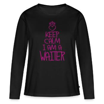 Best Kellner ever Kellner Geschenk - Frauen Premium Bio Langarmshirt - Schwarz - Vorne - Julia (174cm)