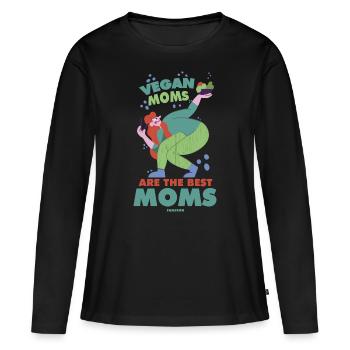 vegane Mütter sind die besten Mütter - Frauen Premium Bio Langarmshirt - Schwarz - Vorne - Julia (174cm)