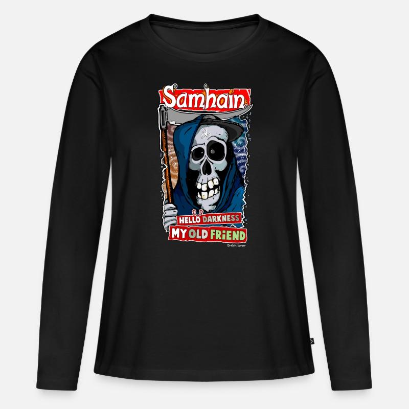 Der Klang von Samhain - Frauen Premium Bio Langarmshirt - Schwarz