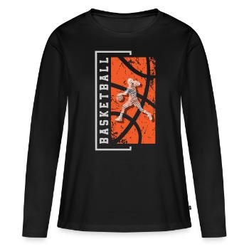 Basketball féminin Basketball féminin - T-shirt manches longues Premium bio Femme - noir - Devant - Julia (174cm)
