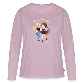 best Friends - Frauen Premium Bio Langarmshirt - Altrosa - Vorne - Julia (174cm)