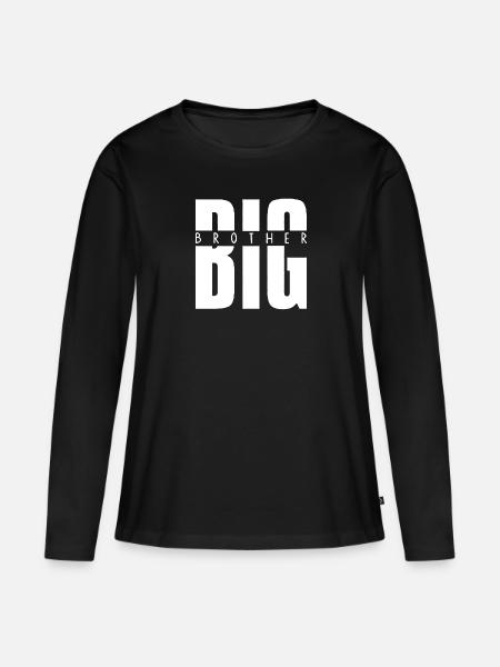 Big Brother Hemd - Frauen Premium Bio Langarmshirt - Schwarz