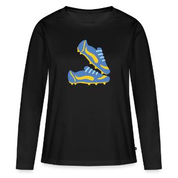Chaussures de football - T-shirt manches longues Premium bio Femme - noir - Devant - Julia (174cm)