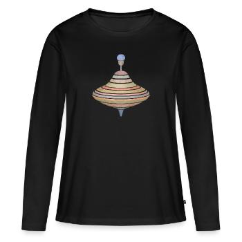Jupiter - T-shirt manches longues Premium bio Femme - noir - Devant - Julia (174cm)