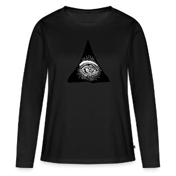 Drittes Auge - Frauen Premium Bio Langarmshirt - Schwarz - Vorne - Julia (174cm)