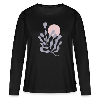 Coral - Women's Premium Organic Long Sleeve Shirt - black - Front - Julia (174cm)