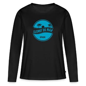 Lloret de Mar - T-shirt manches longues Premium bio Femme - noir - Devant - Julia (174cm)