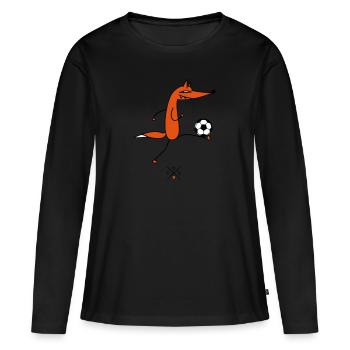 Footballeur intelligent - T-shirt manches longues Premium bio Femme - noir - Devant - Julia (174cm)