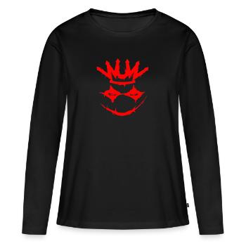 wuw joker - Frauen Premium Bio Langarmshirt - Schwarz - Vorne - Julia (174cm)