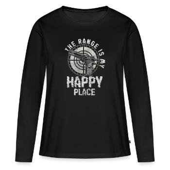Guerre des fusils d’armes - T-shirt manches longues Premium bio Femme - noir - Devant - Julia (174cm)