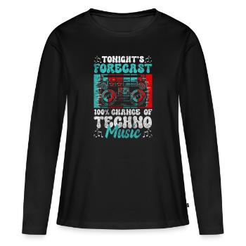 House Celebrations Hardstyle DJing - T-shirt manches longues Premium bio Femme - noir - Devant - Julia (174cm)