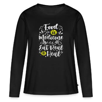 Consultant Vocation Eating Habits Conscious - Women's Premium Organic Long Sleeve Shirt - black - Front - Julia (174cm)