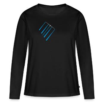 arcus wasser multicolour - T-shirt manches longues Premium bio Femme - noir - Devant - Julia (174cm)