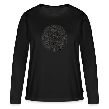 OM tibétain - T-shirt manches longues Premium bio Femme - noir - Devant - Julia (174cm)