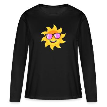 Sonnenlicht Heiße lünette scheint - Frauen Premium Bio Langarmshirt - Schwarz - Vorne - Julia (174cm)